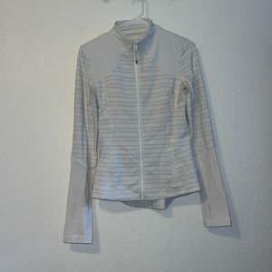 Lululemon define Jacket white with stripes